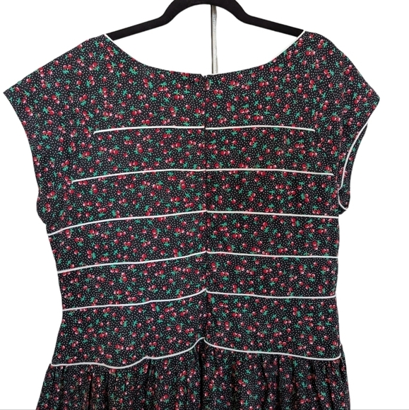 Unique Vintage retro inspired cherry design dress sz 20 - Picture 4 of 8